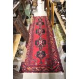 Red ground Persian Runner Rug