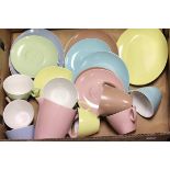 A Gaydon Melmex Tea Set in pastel colours