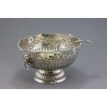 A Silver Plate Punch Bowl and Ladle