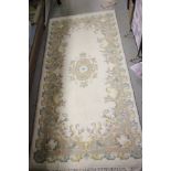 Cream Floral Patterned Rug