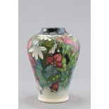 A Moorcroft Vase, Nostalgia Pattern, Limited Edition No 26/150 dated 2003 and signed by Anji