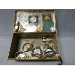 A Cash Tin of Coins and Watches