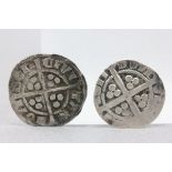 Two Hammered silver Coins including Edward I 1272-1307 and Edward III 1327-77 London Mint