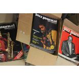 Three boxes of Jazz Journal magazines from 1950s onwards