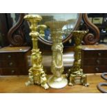 Three Large Gilt Ornate Candle Stands