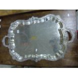 Large Silver Plated Serving Tray