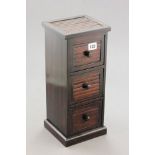Wooden Table Top Narrow Cabinet of Three Drawers