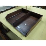 A Mahogany Desk Top Filing Tray