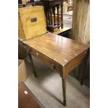 Victorian Pine Side Table with single drawer