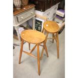 A Pair of Vintage Kitchen High Stools