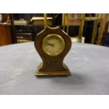 Early 20th century Oak Tulip Shaped Mantle Clock