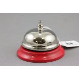 Chrome and Red Desk Bell