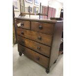 Victorian Mahogany Chest of Two over Three Drawers