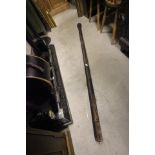 Large Vintage Wooden Curtain Pole and Rings