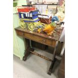 Victorian Rosewood Side Table with single drawer
