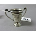 Silver Hallmarked Miniature Trophy inscribed 1930's