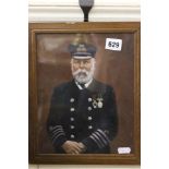 Oil Painting Portrait of a Sea Captain thought to be Captain Edward Smith of the Titanic