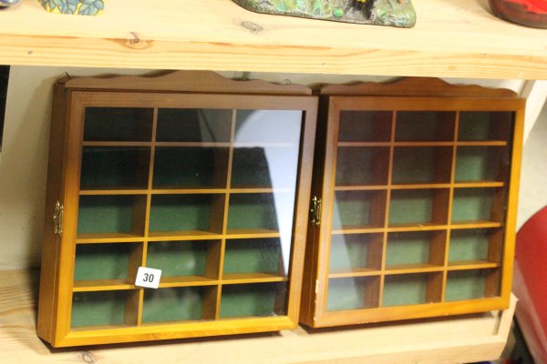 Pair of Glazed Collectors Display Cabinets