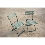 Pair of French Folding Cafe Chairs