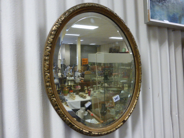 Oval Gilt Framed Mirror