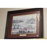 Framed and Glazed Lowry Print 'Industrial Landscape'