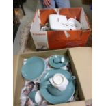 Denby Green Wheat Part Dinner Service comprising 6 Dinner Plates, 4 Side Plates, 6 Tea Plates, 4