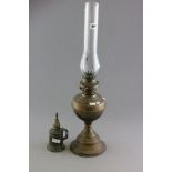 Brass Oil Lamp and another Small Oil Lamp