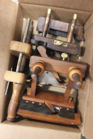 Four Vintage Wooden Woodworking Planes