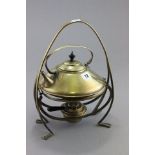 Arts and Crafts Brass Spirit Kettle on Tipping Stand