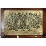 Framed Scrapwork of Napoleon and his Generals with many original signatures