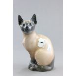 Royal Copenhagen Seated Siamese Cat