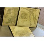 Three Antique Framed Maps