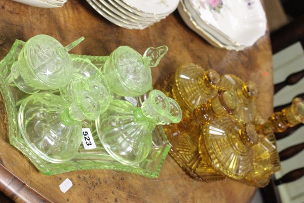 Two 1930's Glass Dressing Tables Sets
