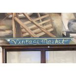 Wooden painted 'Vintage Market' Sign