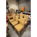 Set of Six Wicker Dining Chairs