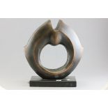 'Homage to Hepworth' Painted and Polished Plaster Sculpture