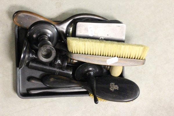 Late 19th / Early 20th century Ebony Dressing Table Set