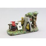 Cast Iron Painted 'Boy Scout Camp' Moneybox