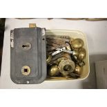 Tub of Brass Furniture Door Handles, Locks, etc