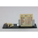 Desk Calendar with Wade Style Crocodile