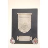 Railways/Sports Awards - BR (Western Region) unattributed football plaque, 1954/55 Essex Border F.L.