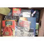 25 Rugby books including hardback with d/j's including good Welsh content