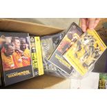 Wolverhampton Wanderers - Set of 2003/2004 away match programmes and a box of club DVDs and books