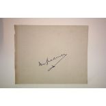 Cricket Autograph - Don Bradman signed album page in excellent condition