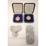 Athletics Collectables; two BUAC silver hallmarked, unattributed medals c/w original presentation