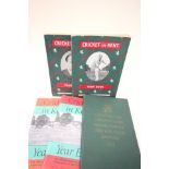 Cricket Yearbooks including hardback Lancashire 1937, Softback Kent, 1954, 1956, 1981-82, g to