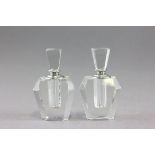 Pair of Art Deco Style Glass Perfume Bottles