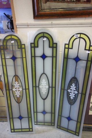 Nine Contemporary Stained Glass Style Panels