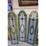 Nine Contemporary Stained Glass Style Panels