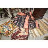 Small Quashgai Rug and three other small rugs